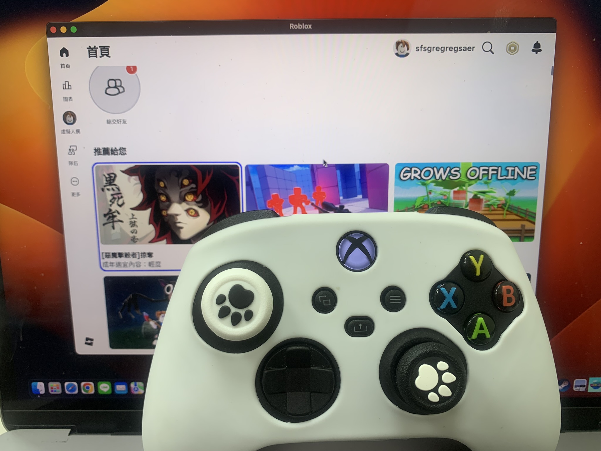 【Roblox 機器磚塊】Mac用手把玩